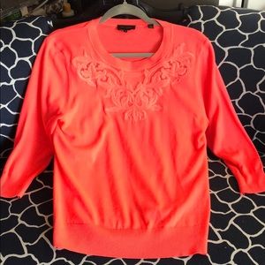 NWOT neon coral Ted Baker sweater